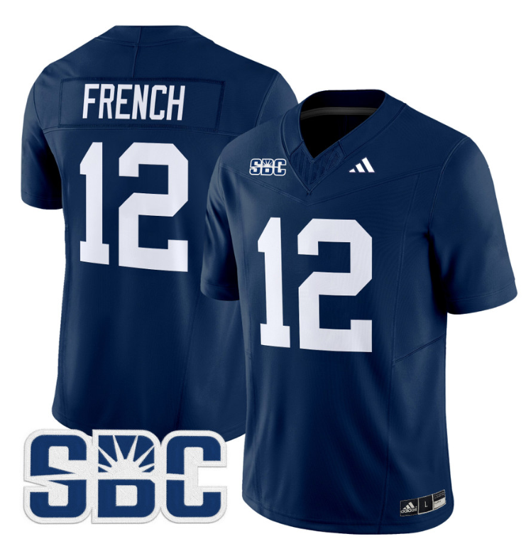 JC French Jersey #12 Georgia Southern Eagles 2024 Limited Stitched Blue