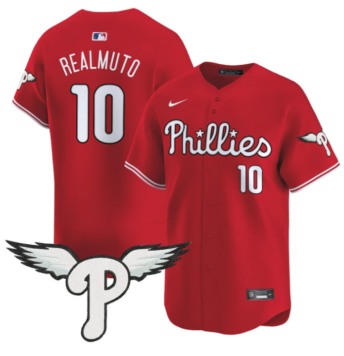 J.T.Realmuto Jersey #10 Philadelphia Phillies 2025 Vapor Premier Limited Stitched Red