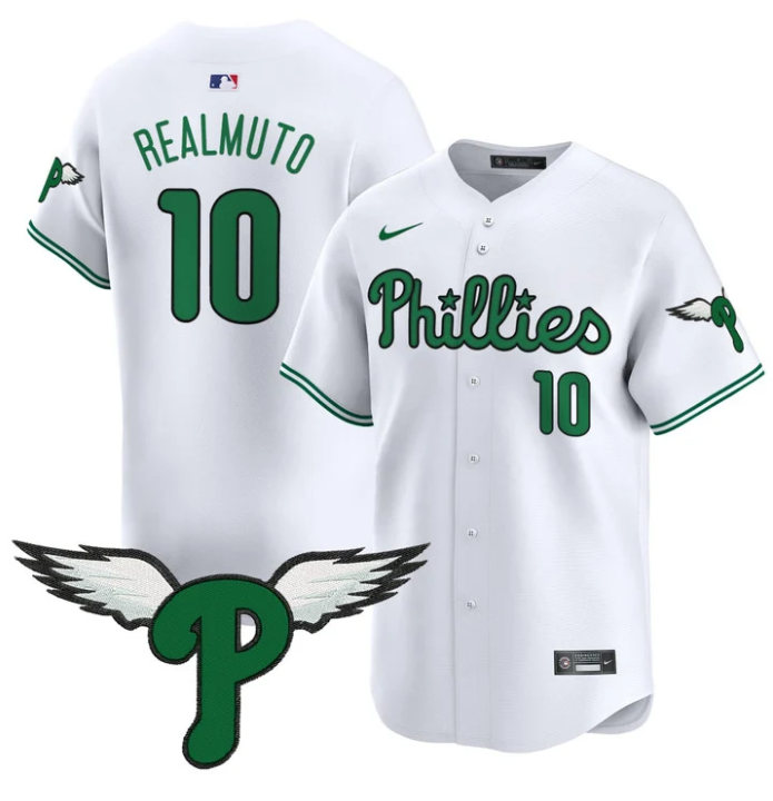 J.T.Realmuto Jersey #10 Philadelphia Phillies 2025 Vapor Premier Limited Stitched White