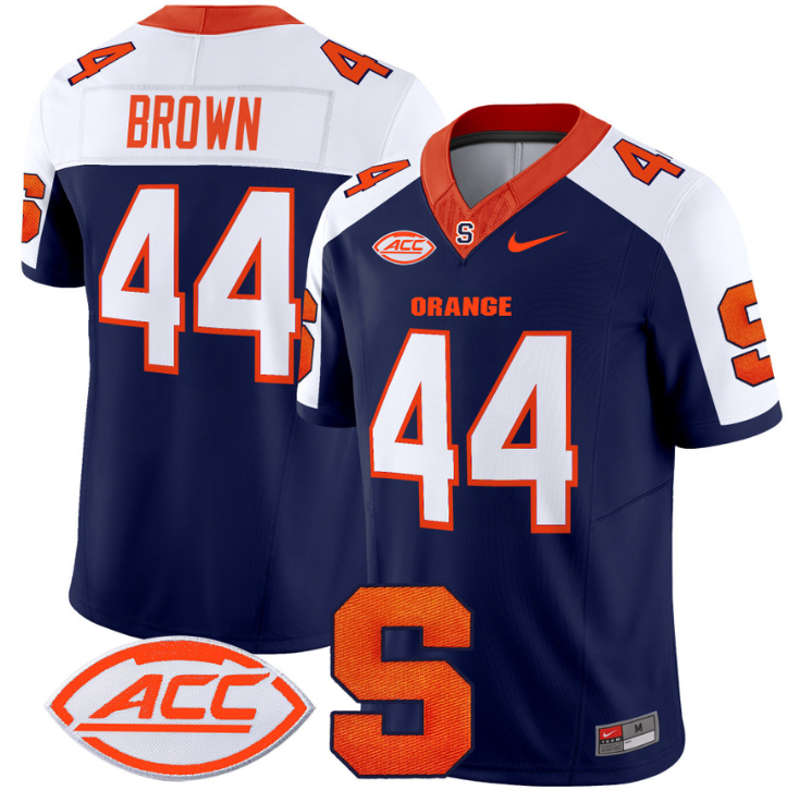 Jim Brown Jersey #44 Syracuse Orange Vapor Limited College Football Navy Alternate