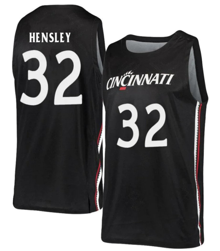 Jarrett Hensley Jersey Cincinnati Bearcats College Basketball Black #32
