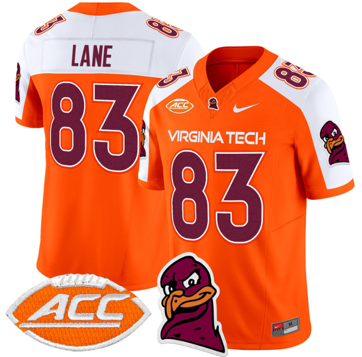 Jaylin Lane Jersey #83 Virginia Tech Hokies Vapor Limited College Football Orange Alternate