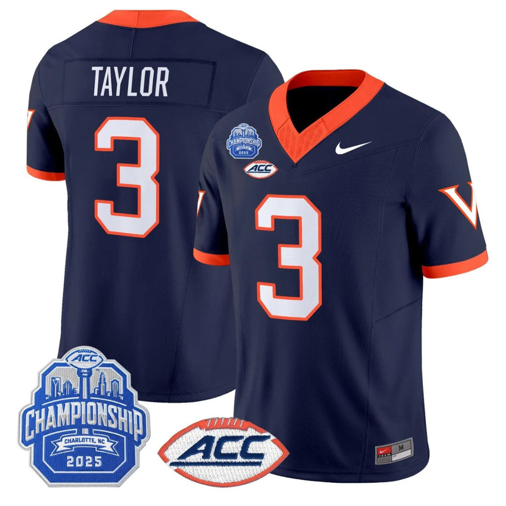J'Mari Taylor Jersey #3 Virginia Cavaliers 2025 ACC Championship Stitched