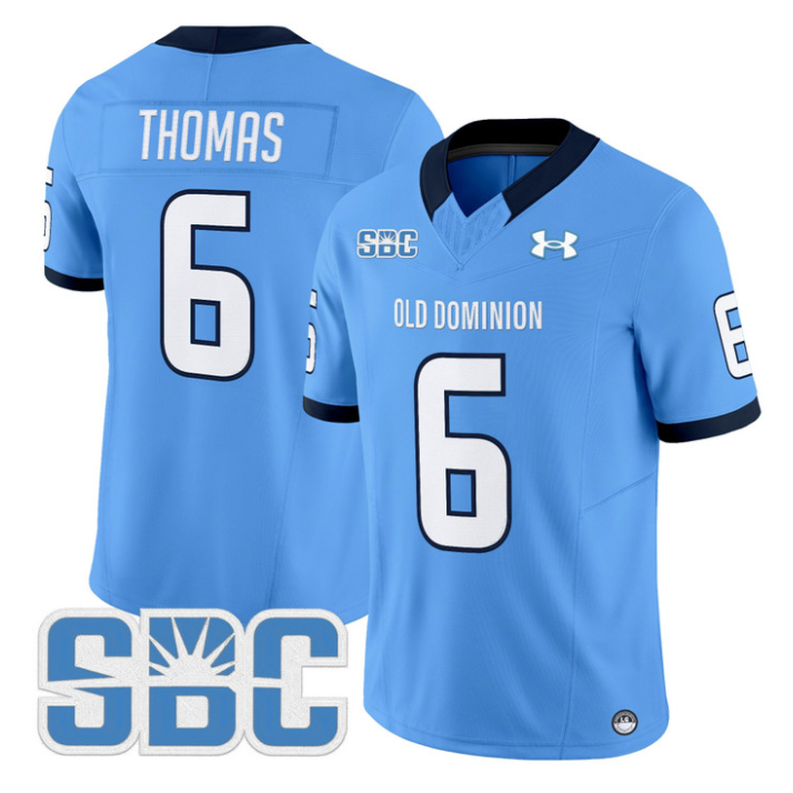 Ja'Cory Thomas Jersey #6 Old Dominion Monarchs 2025 Vapor Stitched Blue