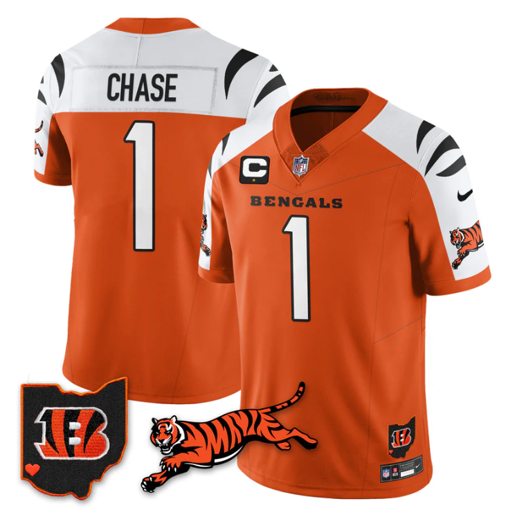 Ja'Marr Chase Jersey #1 Vapor 2025 F.U.S.E. Limited All Stitched