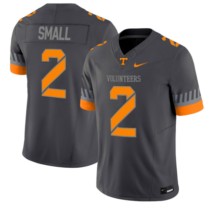 Jabari Small Jersey #2 Tennessee Vols 2025 Smokey Grey Series Stitched