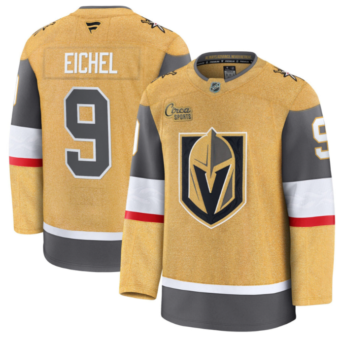 Jack Eichel Jersey #9 Vegas Golden Knights Premium Stitched Gold