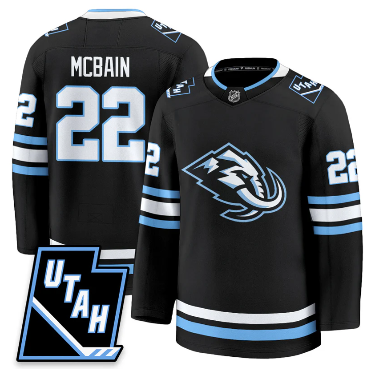 Jack McBain Jersey #22 Utah Hockey Mammoth 2025 Limited All Stitched Black