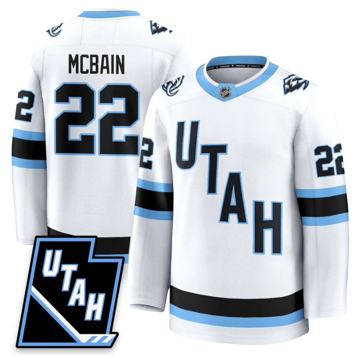 Jack McBain Jersey #22 Utah Hockey Mammoth 2025 Limited All Stitched White