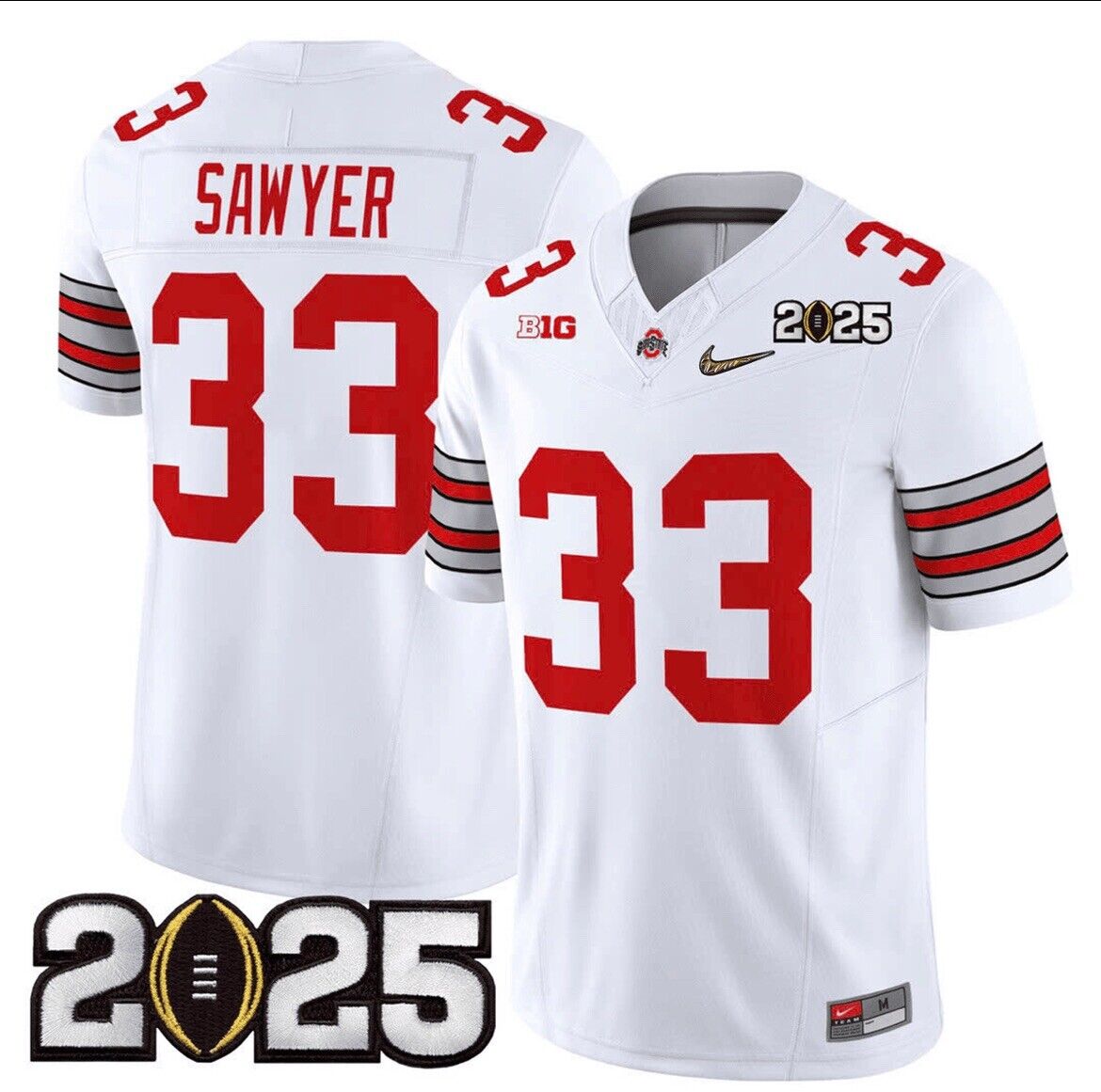 Jeremiah Smith Jersey #4 Ohio State National Championships 2024 Patch White