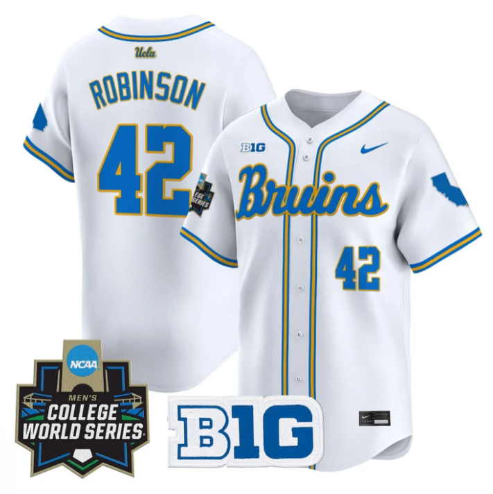 Jackie Robinson Jersey #42 UCLA Bruins 2025 World Series Stitched White