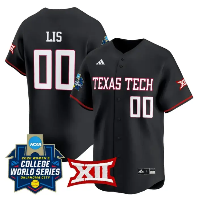 Jackie Lis Jersey #00 Red Raiders Softball 2026 World Series (WCWS)