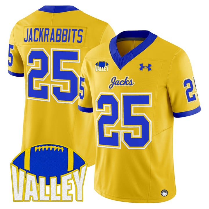 Jackrabbits Jersey #25 South Dakota State Jackrabbits 2025 Stitched Gold