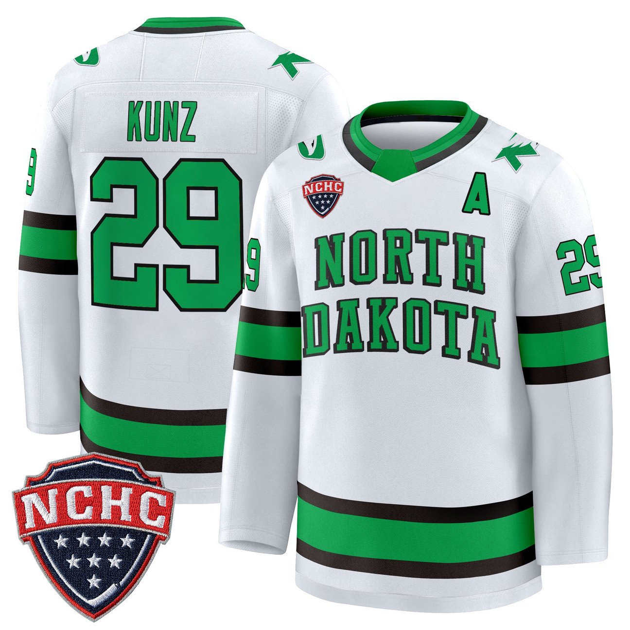 Jackson Kunz Jersey #29 North Dakota Fighting Hawks 2025-26 Stitched