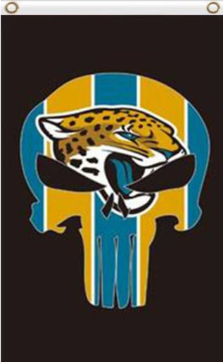 Jacksonville Jaguars Digital Vertical Flag 3X5 Ft Polyester Banner USA 90x150cm