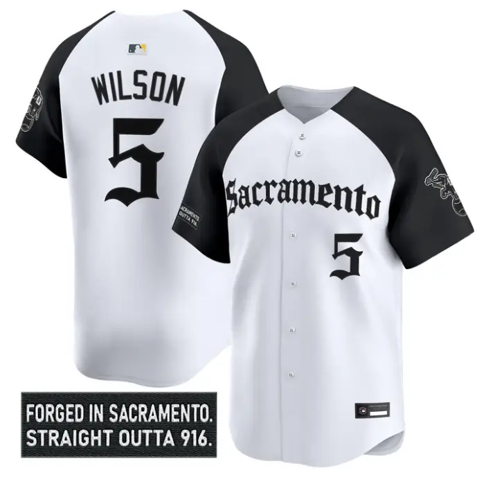 Jacob Wilson Jersey #5 Athletics Sacramento Gothic Edition Stitched