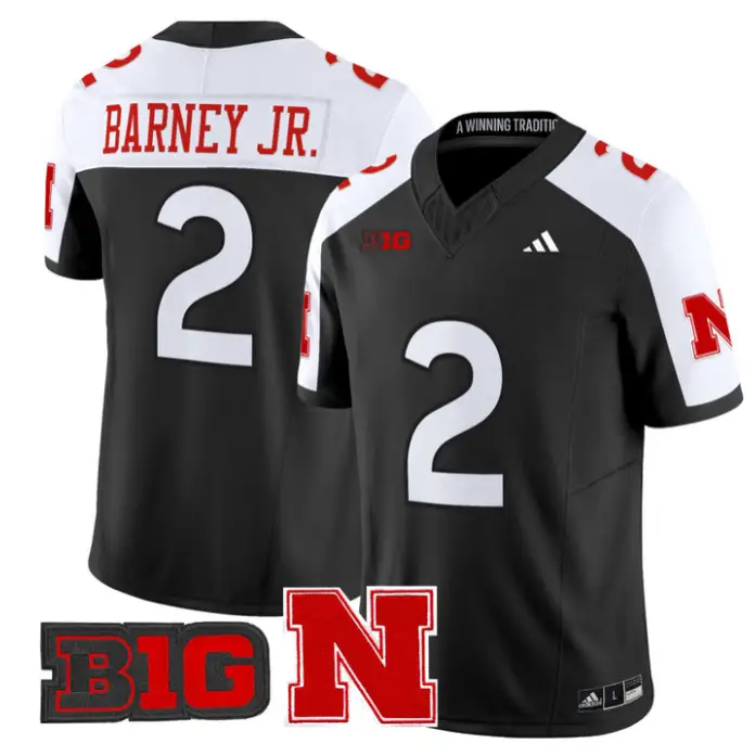 Jacory Barney Jr Jersey #2 Nebraska Cornhuskers 2026 Vapor Stitched