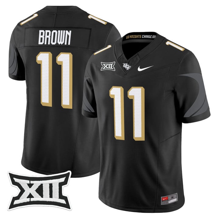 Jacurri Brown Jersey #11 UCF Knights 2025 Vapor Limited Football Stitched Black