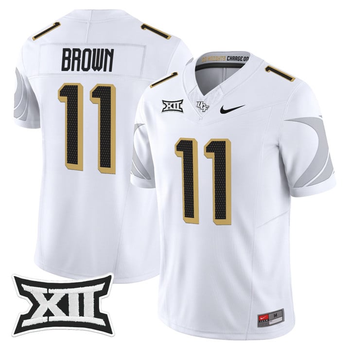 Jacurri Brown Jersey #11 UCF Knights 2025 Vapor Limited Football Stitched White