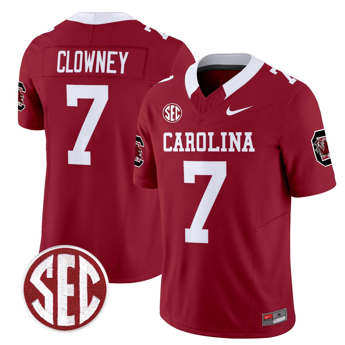 Jadeveon Clowney Jersey #7 Carolina 1980 Throwback Rebrand 2026 Garnet