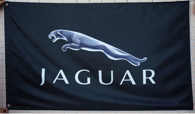 Jaguar Black Flag 3X5 Ft Polyester Banner USA 90x150cm