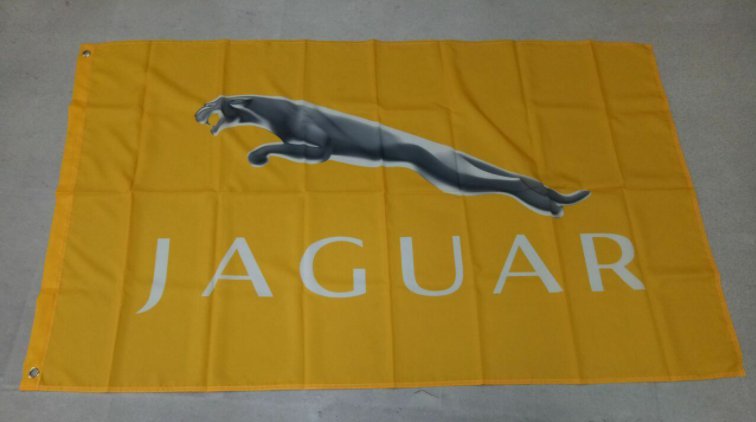Jaguar Racing Flag Yellow 3X5 Ft Polyester Banner USA 90x150cm