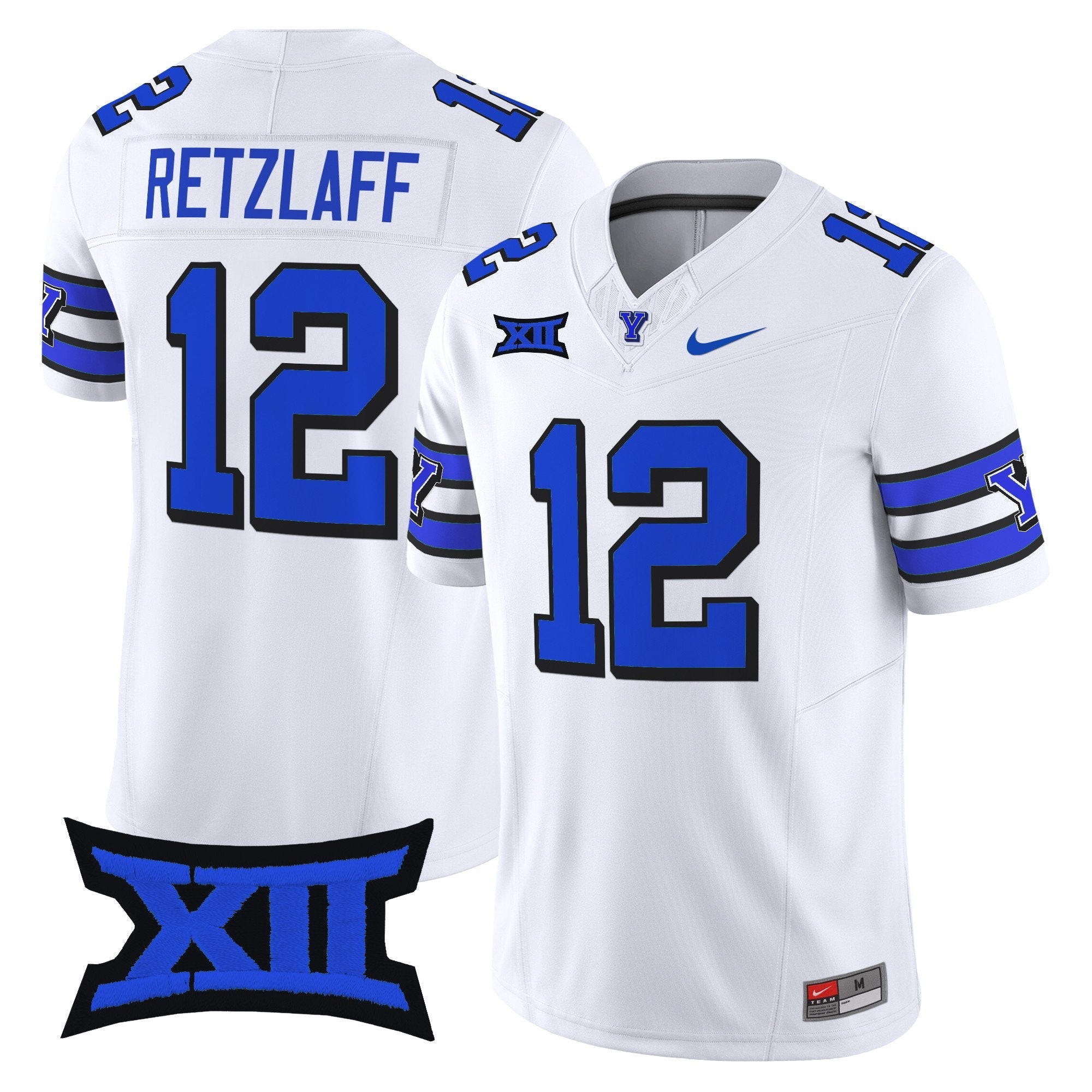 Jake Retzlaff Jersey #12 BYU Cougars 2025 Vapor Limited Stitched 1996 Throwback