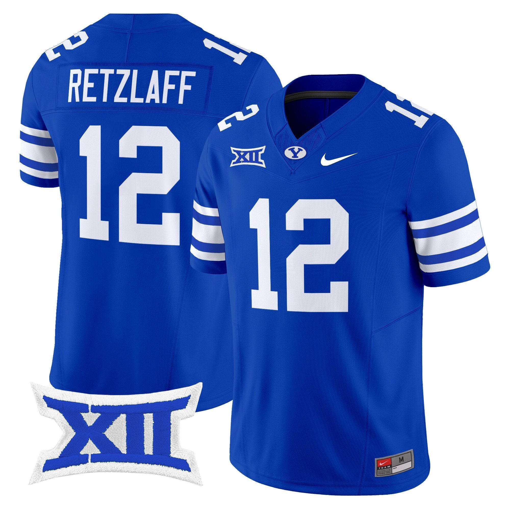 Jake Retzlaff Jersey #12 BYU Cougars 2025 Vapor Limited Stitched Royal
