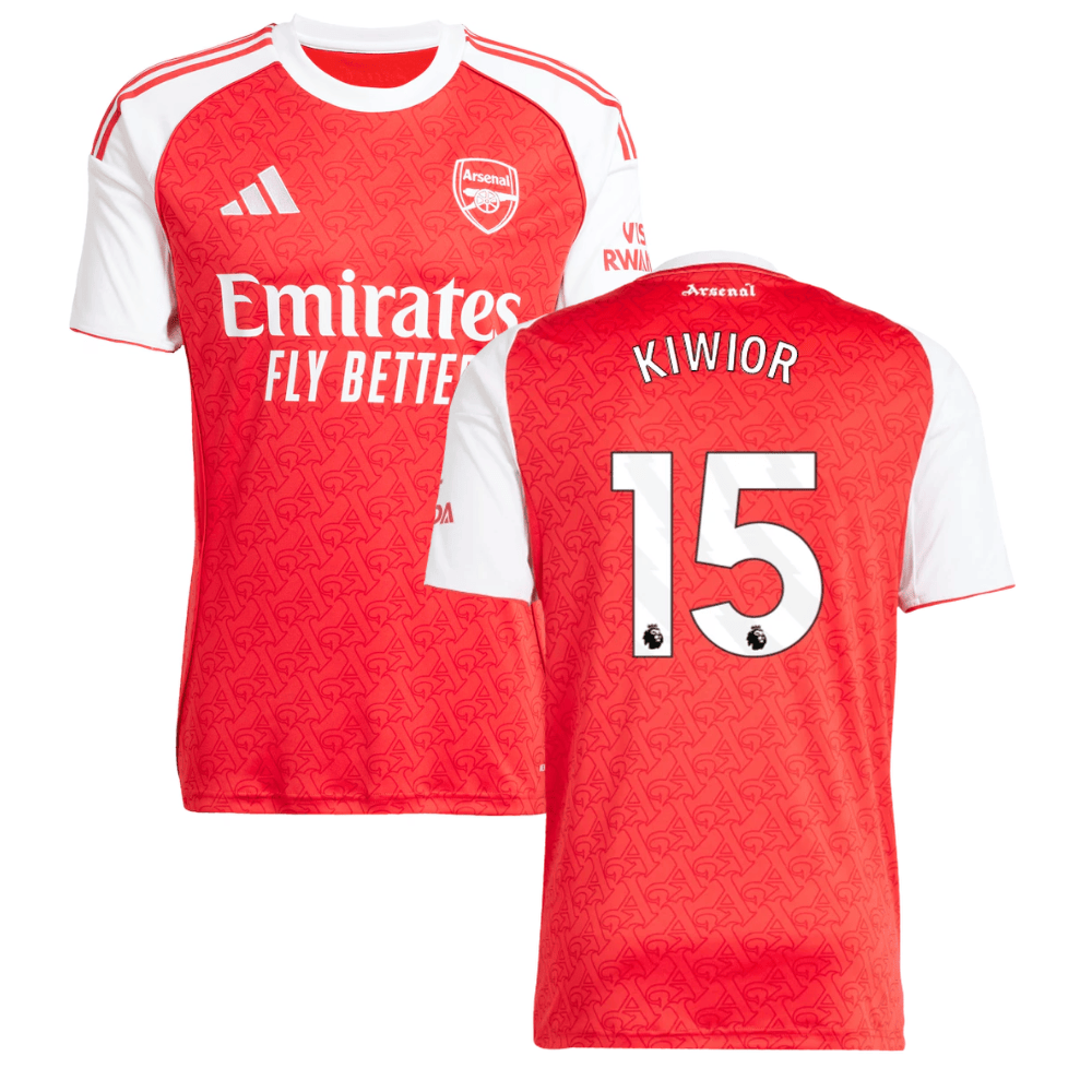 Jakub Kiwior #15 Arsenal 2025-26 Home Jersey – Red