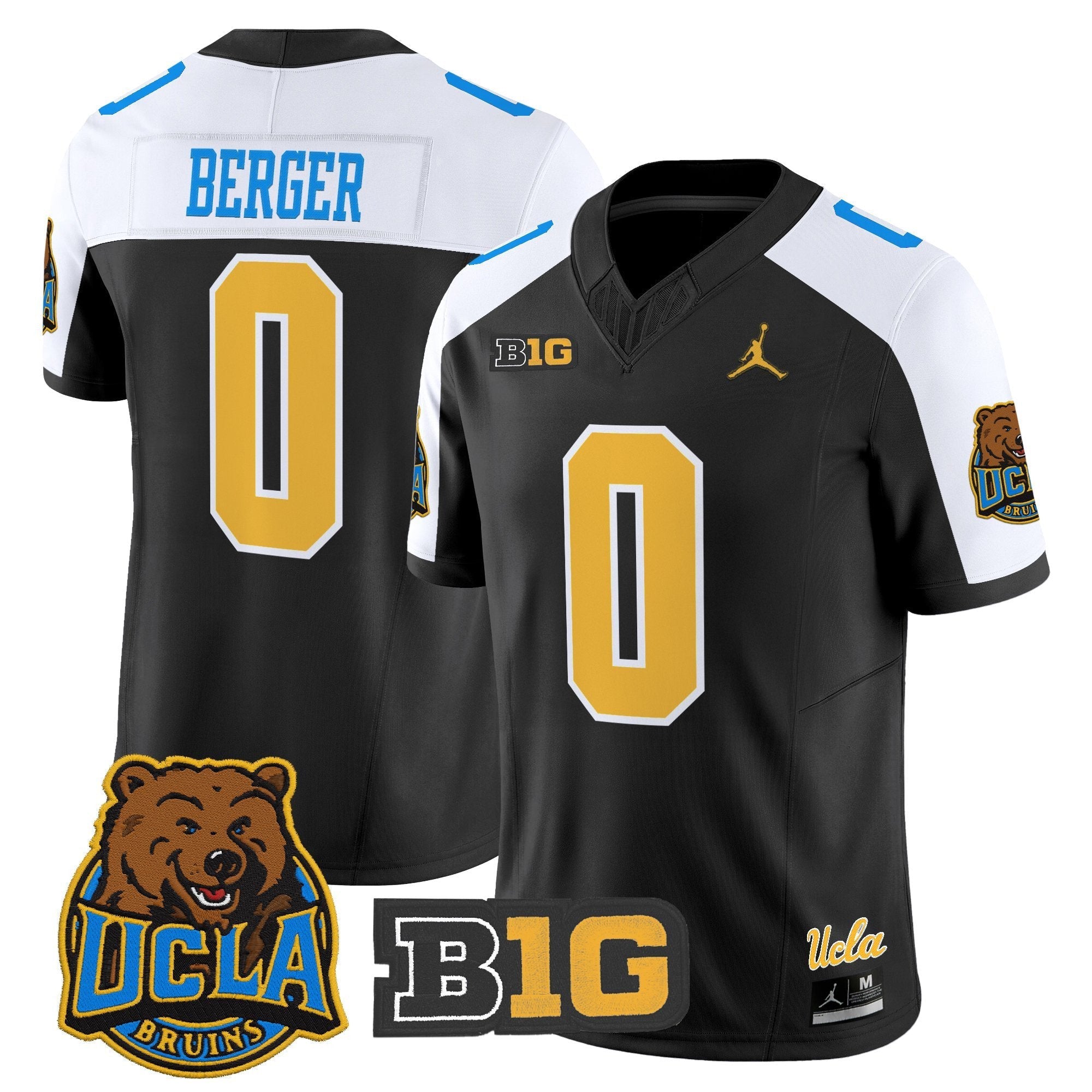 Jalen Berger Jersey #0 UCLA Bruins Jersey 2025 Vapor Stitched Black Alternate