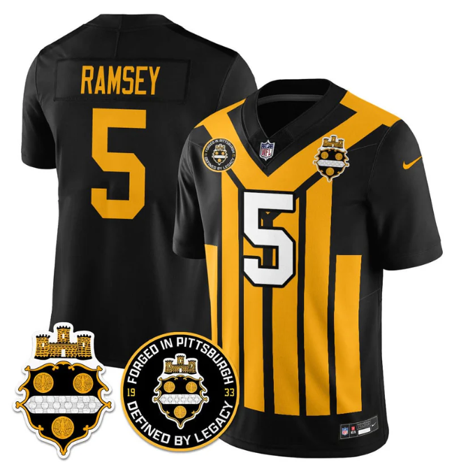 Jalen Ramsey Jersey #5 Alternate 1933 Throwback Limited All Stitched Black