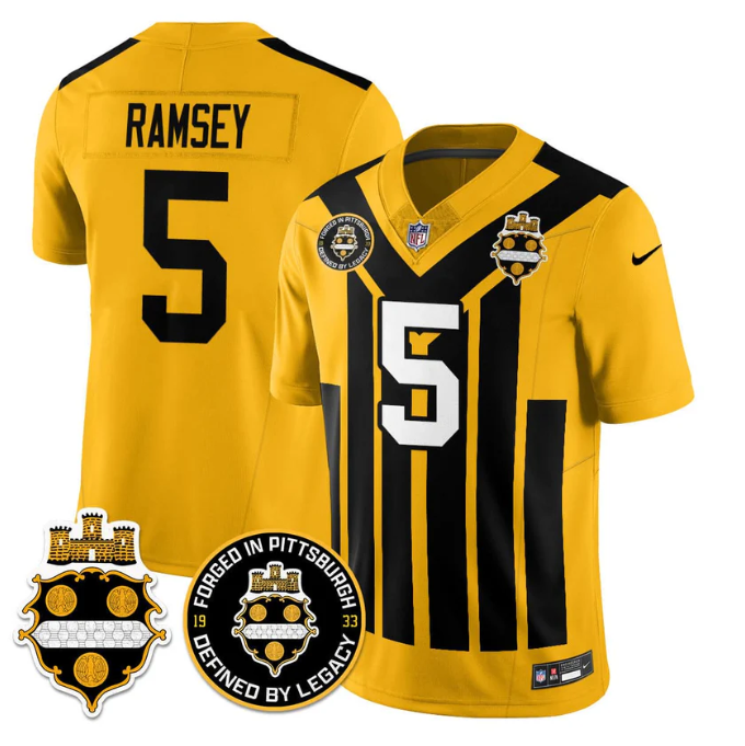 Jalen Ramsey Jersey #5 Alternate 1933 Throwback Limited All Stitched Gold