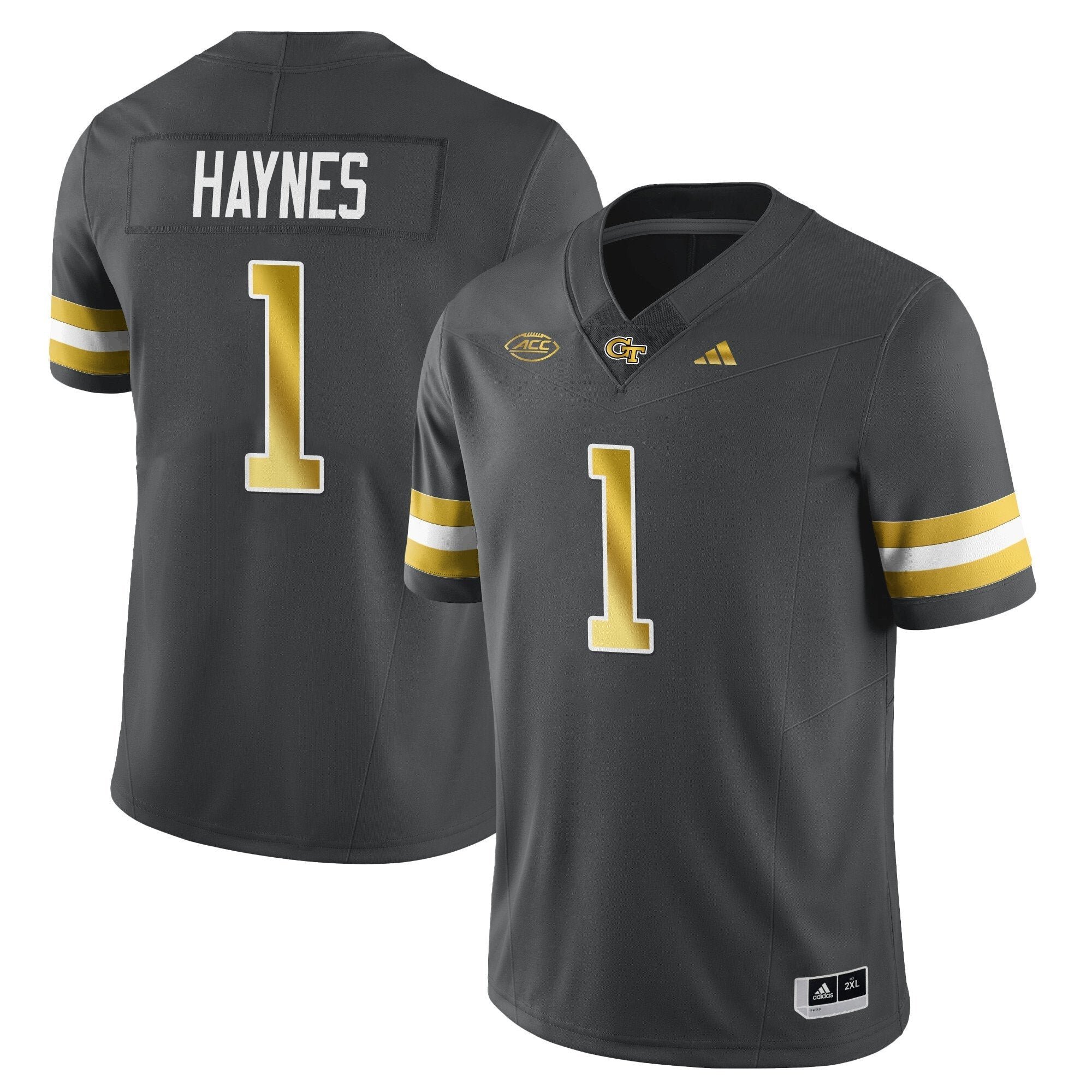 Jamal Haynes Jersey #1 Georgia Tech Football 2025 Limited Stitched Dark Gray