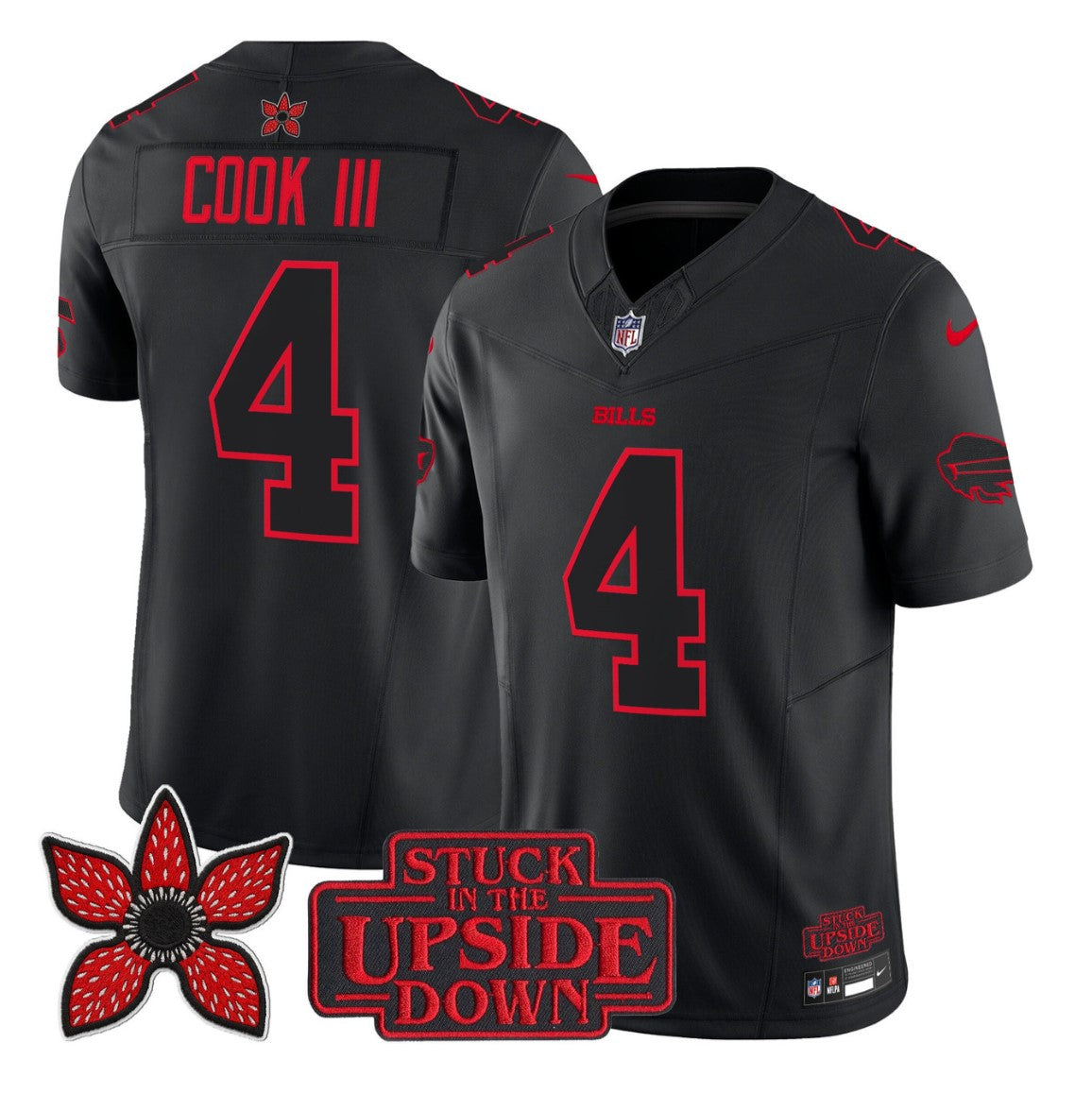 James Cook III Jersey #4 Stranger Things Edition Football Vapor Limited Stitched