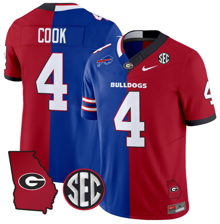 James Cook Jersey #4 Georgia Bulldogs Split Vapor Football Stitched