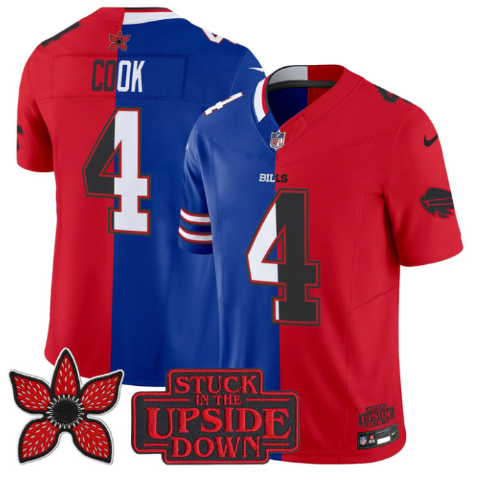 James Cook III Jersey #4 Upside Down Edition Vapor Limited Stitched