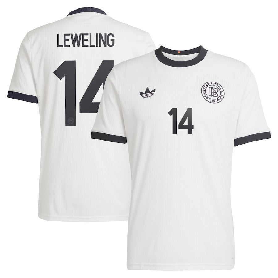 Jamie Leweling 14 Germany National Team 125th Anniversary Men Jersey – White