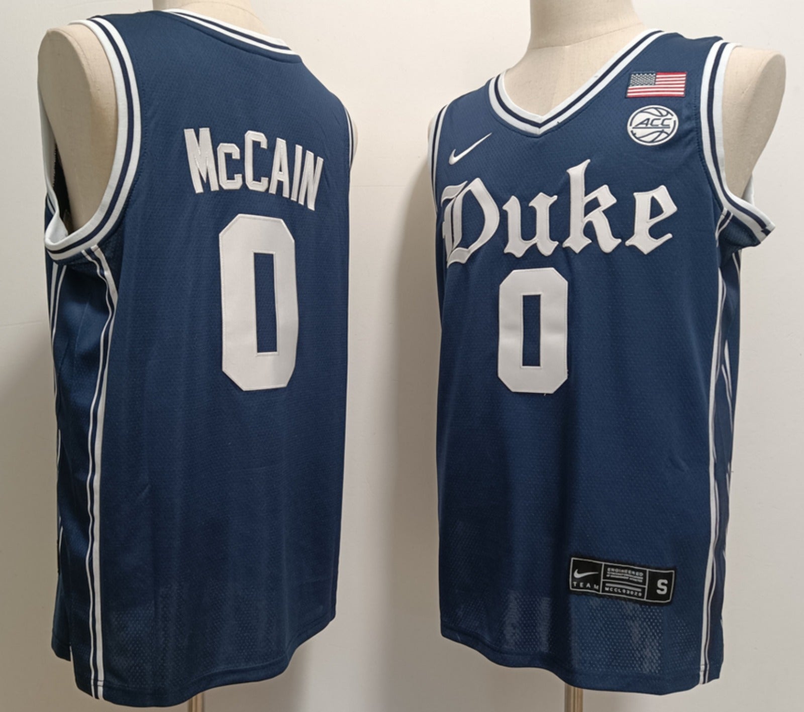 Jared McCain Jersey #0 Duke Blue Devils College Basketball Stitched White