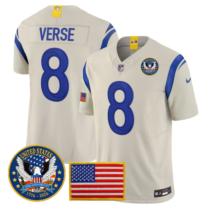Jared Verse Jersey #8 United States 250th Patch Vapor Stitched