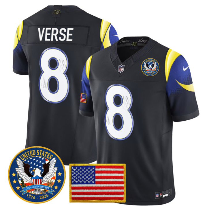 Jared Verse Jersey #8 United States 250th Patch Vapor Stitched