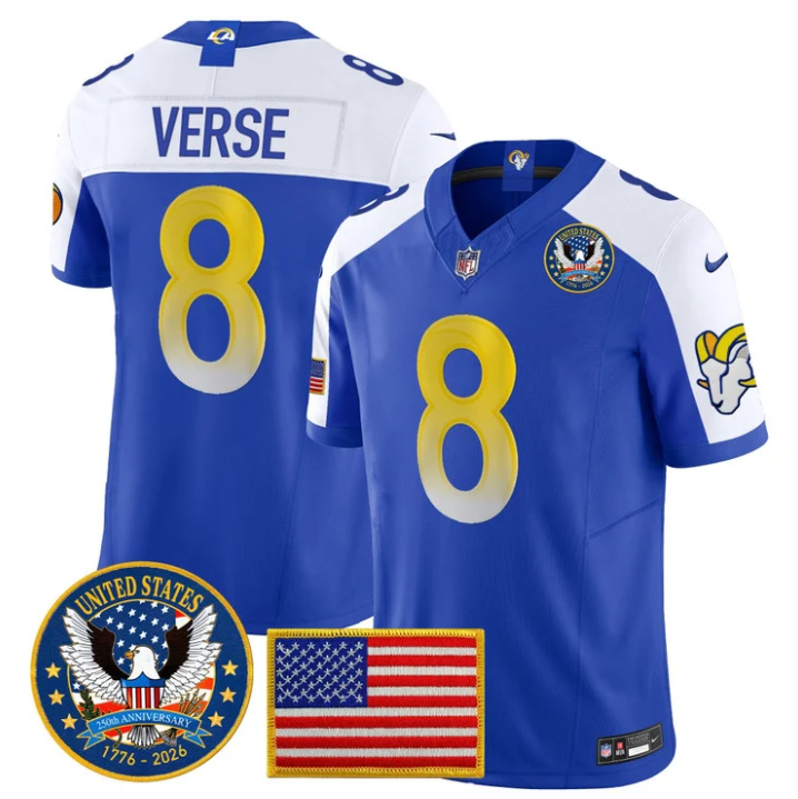 Jared Verse Jersey #8 United States 250th Patch Vapor Stitched