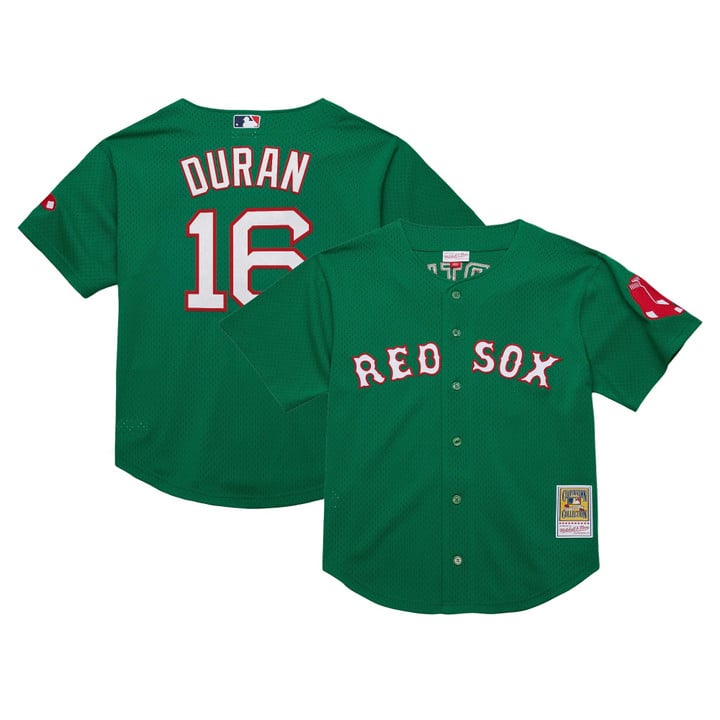 Jarren Duran Jersey #16 Boston Red Sox Throwback Cooperstown Stitched Green