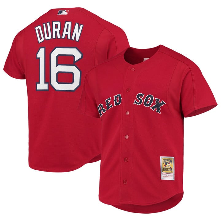 Jarren Duran Jersey #16 Boston Red Sox Throwback Cooperstown Stitched Red