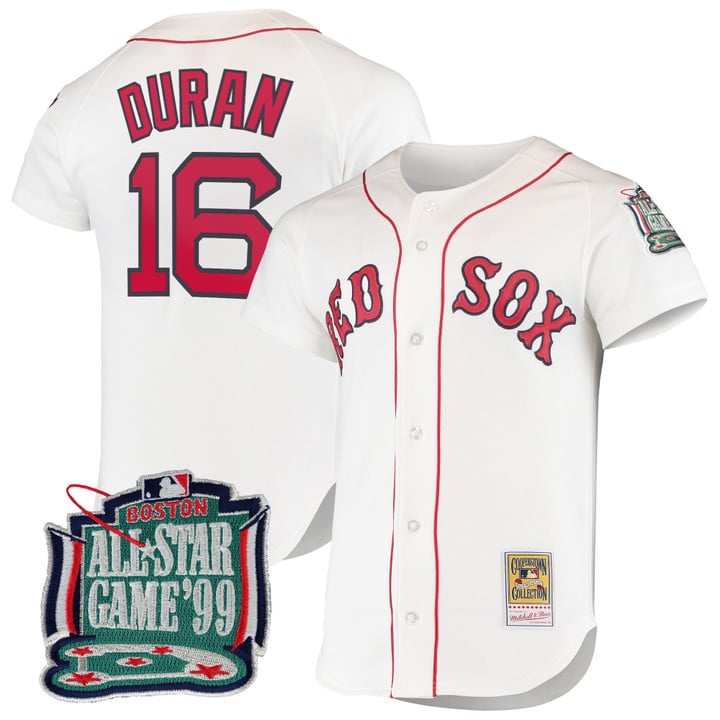 Jarren Duran Jersey #16 Boston Red Sox Throwback Cooperstown Stitched White