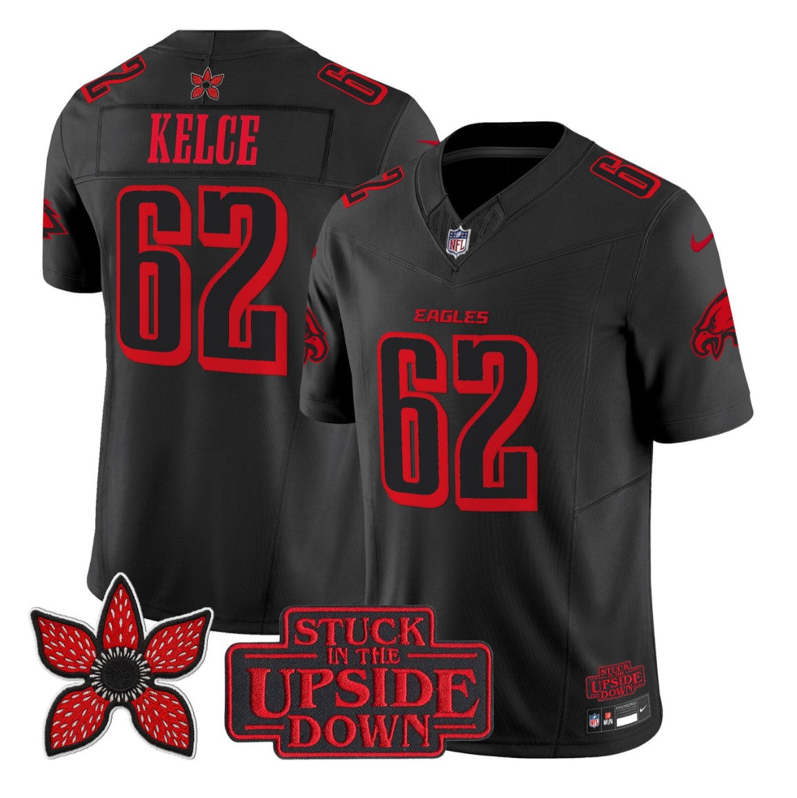 Jason Kelce Jersey #62 Stranger Things Edition Vapor Limited All Stitched