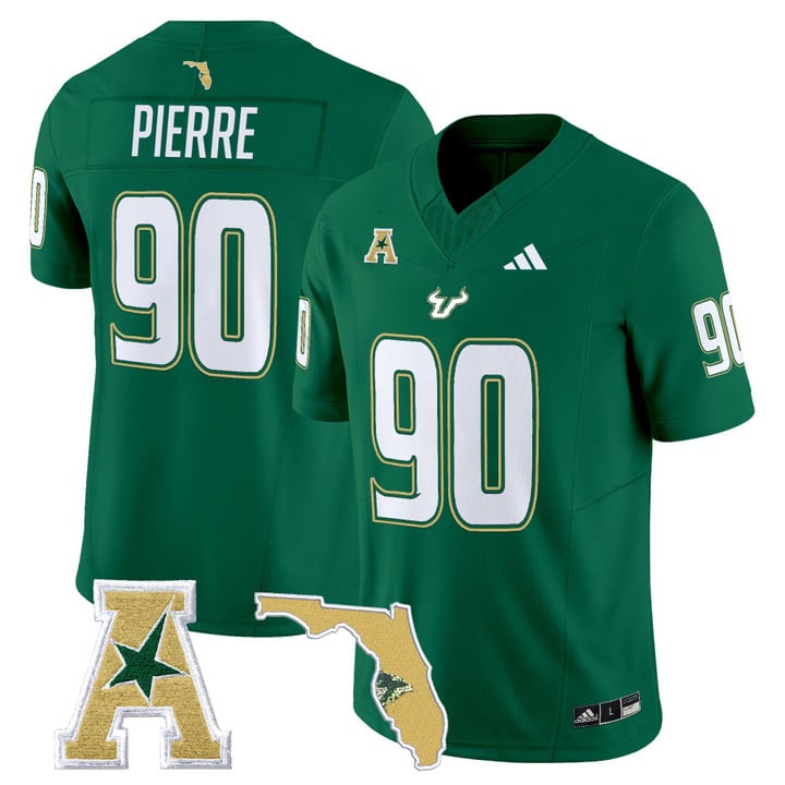 Jason Pierre Jersey #90 South Florida Bulls 2025 Limited Stitched Green
