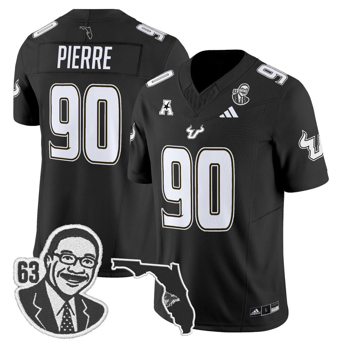 Jason Pierre Jersey #90 South Florida Bulls Lee Roy Selmon Legacy Stitched Black