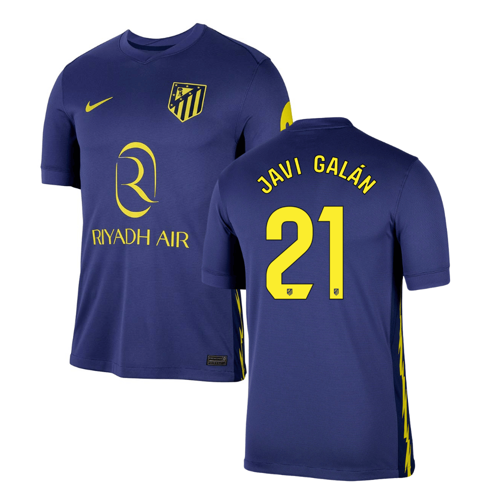 Javi Galán 21 Atlético de Madrid 2025-26 Away Match Jersey – Navy