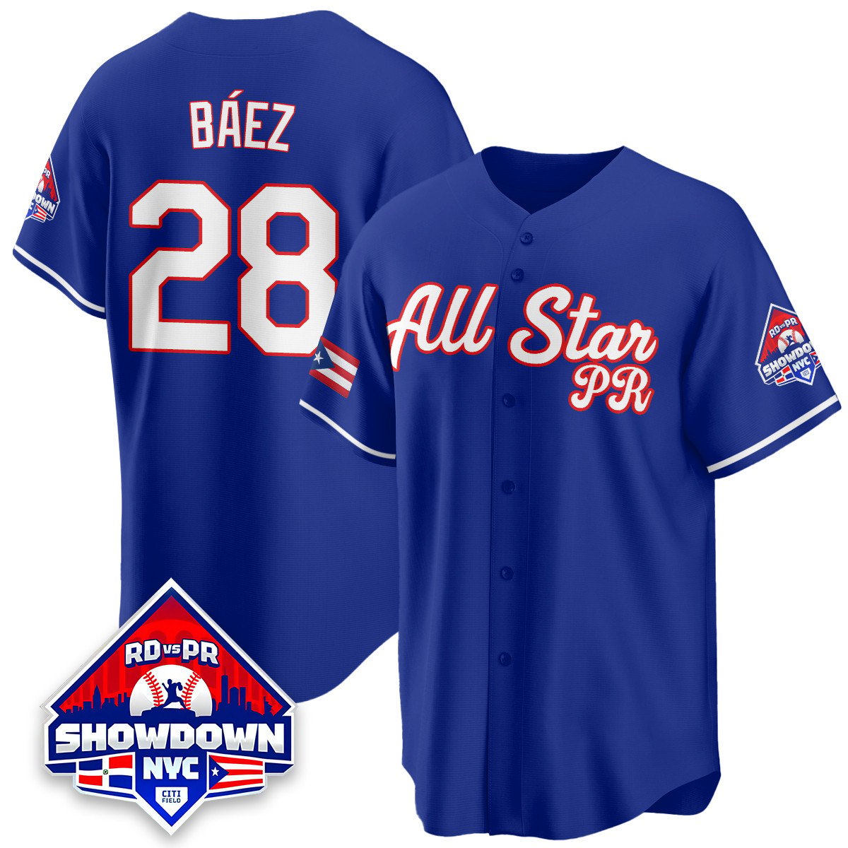 Javier Báez Jersey #28 Puerto Rican Baseball All-Star 2025 Stitched Blue