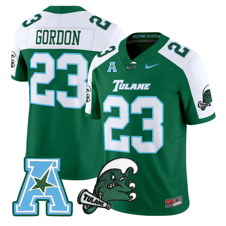 Javin Gordon Jersey #23  Tulane Green Wave 2025 Vapor Limited Stitched